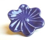 Purple grape flower ceramic button badge - handmade