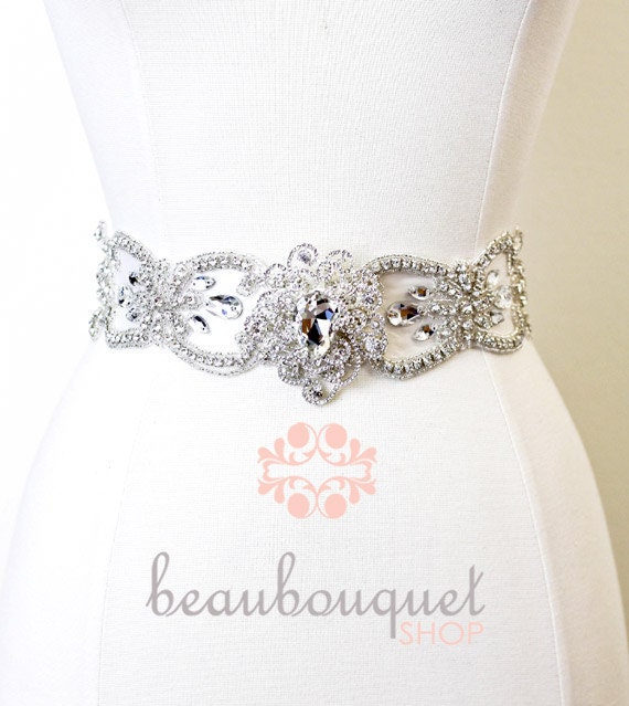 Bridal Sash Belt MARIE Crystal Rhinestone Bridal Belt - ON SALE