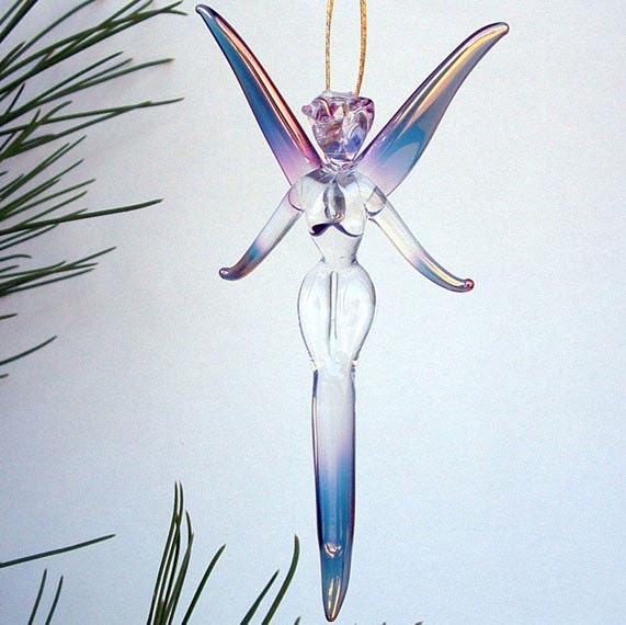 blown glass fairy figurines