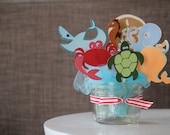 12 Sea Creature Cupcake Toppers