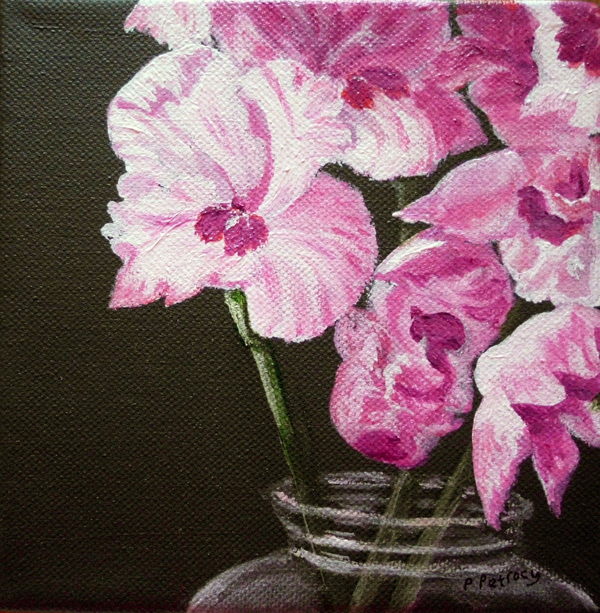 Gladiolus, original painting 7th in the "Alphabet Floral" series (my personal favorite)