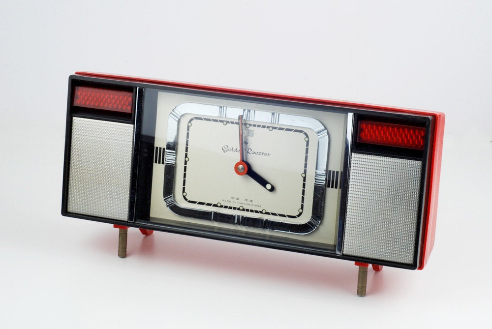 Alarm clock TV Style - Golden Rooster - Reserved for LzuV