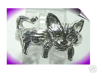 SS-1083 Adorable Cat cute kitten Sterling silver ring Jewelry Pick Your Ring Size We Have Sizes 3 to 14