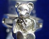 SS-1109 Adorable Teddy bear ring sterling silver Jewelry Pick Your Ring Size We Have Sizes 3 to 14