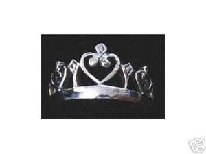 SS-2149 Silver .925 Celtic Heart Crown Ring Wicca Jewelry Pagan Pick Your Ring Size We Have Sizes 3 to 14