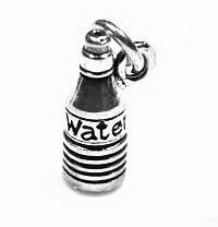 sterling silver 925 water bottle fitness exercise charm Real Sterling silver 925 pendant Charm jewelry