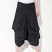 women linen Wide leg pants/ asymmetric Large pocket women trousers