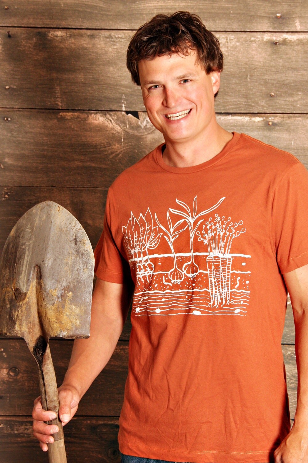 Rust Orange Vegetable Garden Mens / Unisex T Shirt - 2XL