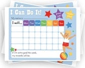 Boys Reward Chart. Chore Chart.  Printable. Sticker Chart. PDF. DOWNLOAD and PRINT.