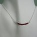 Ruby Faceted Rondelle Gemstones Swarovski Ruby Sterling Silver Necklace - July's Birthstone