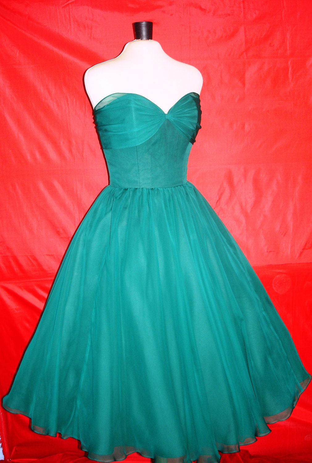 Gorgeous 50s Style Cocktail Dress, can be made custom, made to measure any size welcome