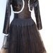 A Black satin Bolero trimmed with white pleated satin CUSTOM