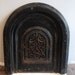 Vintage Fireplace Cover Vent Grate Ornate Cast Iron Arched with Matching Double Surround