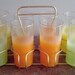 Retro Frosted Glasses and Caddy