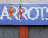 Hand-painted Garden Sign "CARROTS"