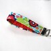 Key Fob/Wristlet Keychain- Bright Flowers Pink and Indigo