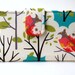 Owl Wallet, Fabric Bifold Clutch, Woodland Forest, Teal, Pink, Green, Yellow, Made to Order