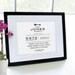 Custom Housewarming/New Home Keepsake Print -- Personalized 8 x 10 print in 11 x 14 frame with mat. Makes a great gift.