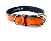 California Tangerine MINIMALIST Leather Dog Collar