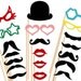 Photo Booth Props - 20 Piece Sweet Heart Set - Wedding Party - Birthday