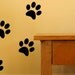 Dog Paw Print Decal Wall Decor - Set of 32 Dog Paw Print Vinyl Wall Decals