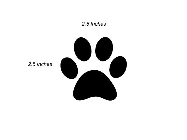 Dog Paw Print Decal Wall Decor - Set of 32 Dog Paw Print Vinyl Wall Decals