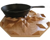 Oak wood table centerpiece, hot pad, wall art, or trivet.