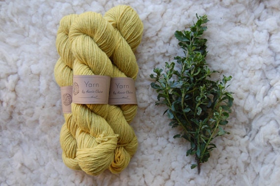 Organic Naturally Dyed Worsted Weight Yarn : Coyote Brush