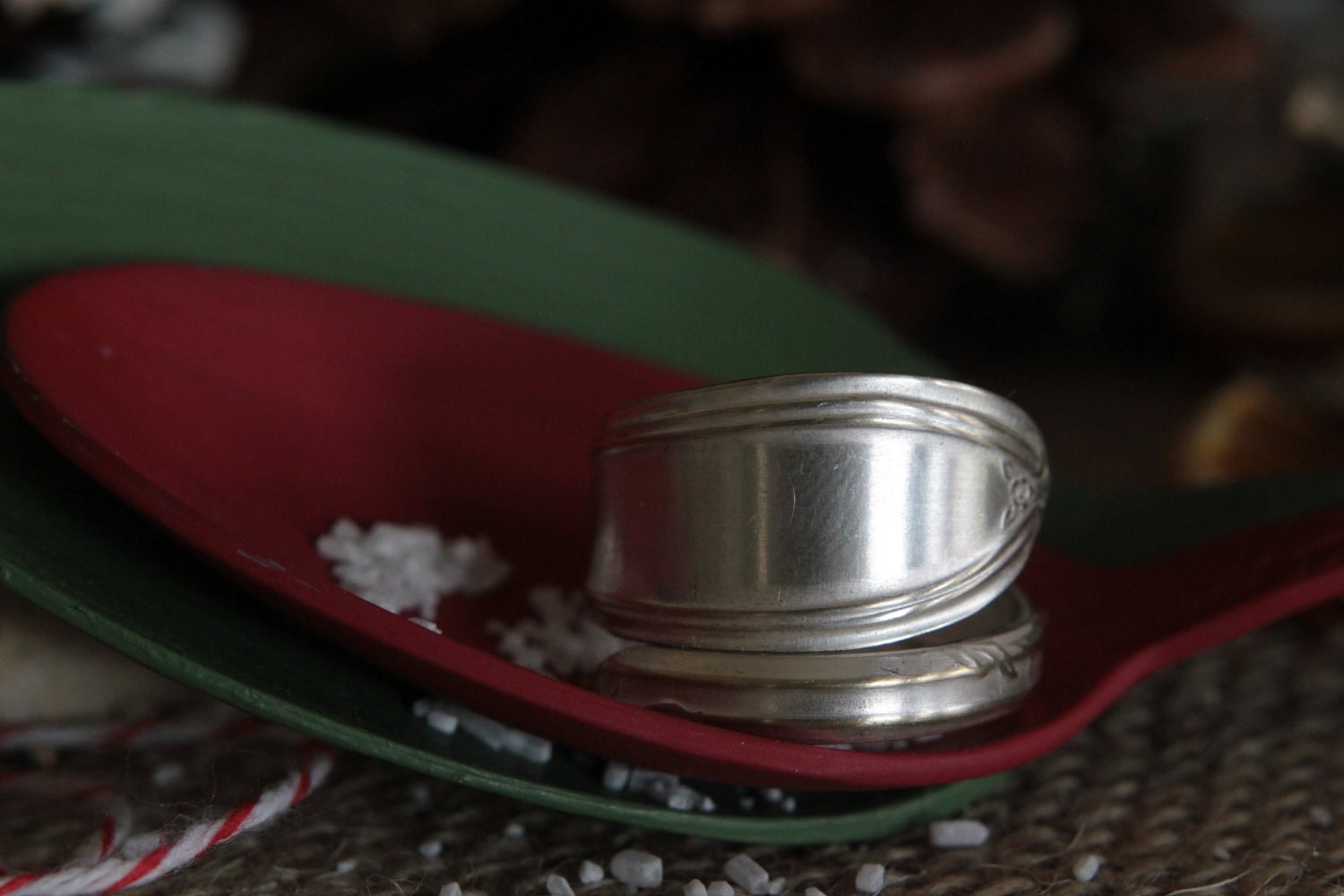 silver spoon ring by tangs and tines