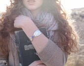 silver bracelet made from antique knives by tangs and tines