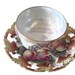 Royal Sealy Bone China Footed Cup and Saucer, Peaches and Grapes - Japan