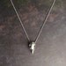 Fox Skull Pendant Cast in Pewter and Polished