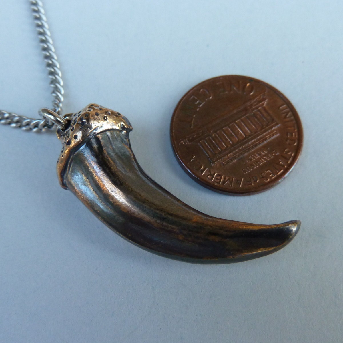 Wolf Claw Necklace Bronze Claw by thepewterwolf on Etsy