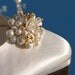 Ivory Pearl and Gold Daisy Bridal Bridesmaid Wedding Shoe Clips