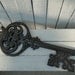 Large Ornate Key Wall Decor Wall Hanging Wall Plaque in Graphite Silver Hollywood Regency Glam Paris Apartment French Country "Cold"
