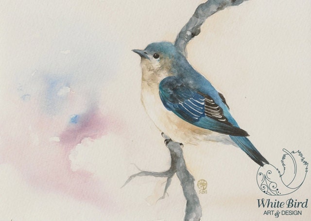 POSTCARD: Little Blue Bird (A6 size)