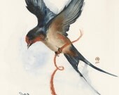 ORIGINAL ART: A Welcome Gift (A5 size, watercolour painting)