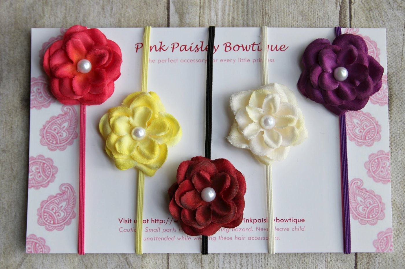 Baby Headband Set. Newborn Headbands. Set of 5 Infant heabdands. Baby Shower Gift. Baby Hairbow. Baby hair accessories.