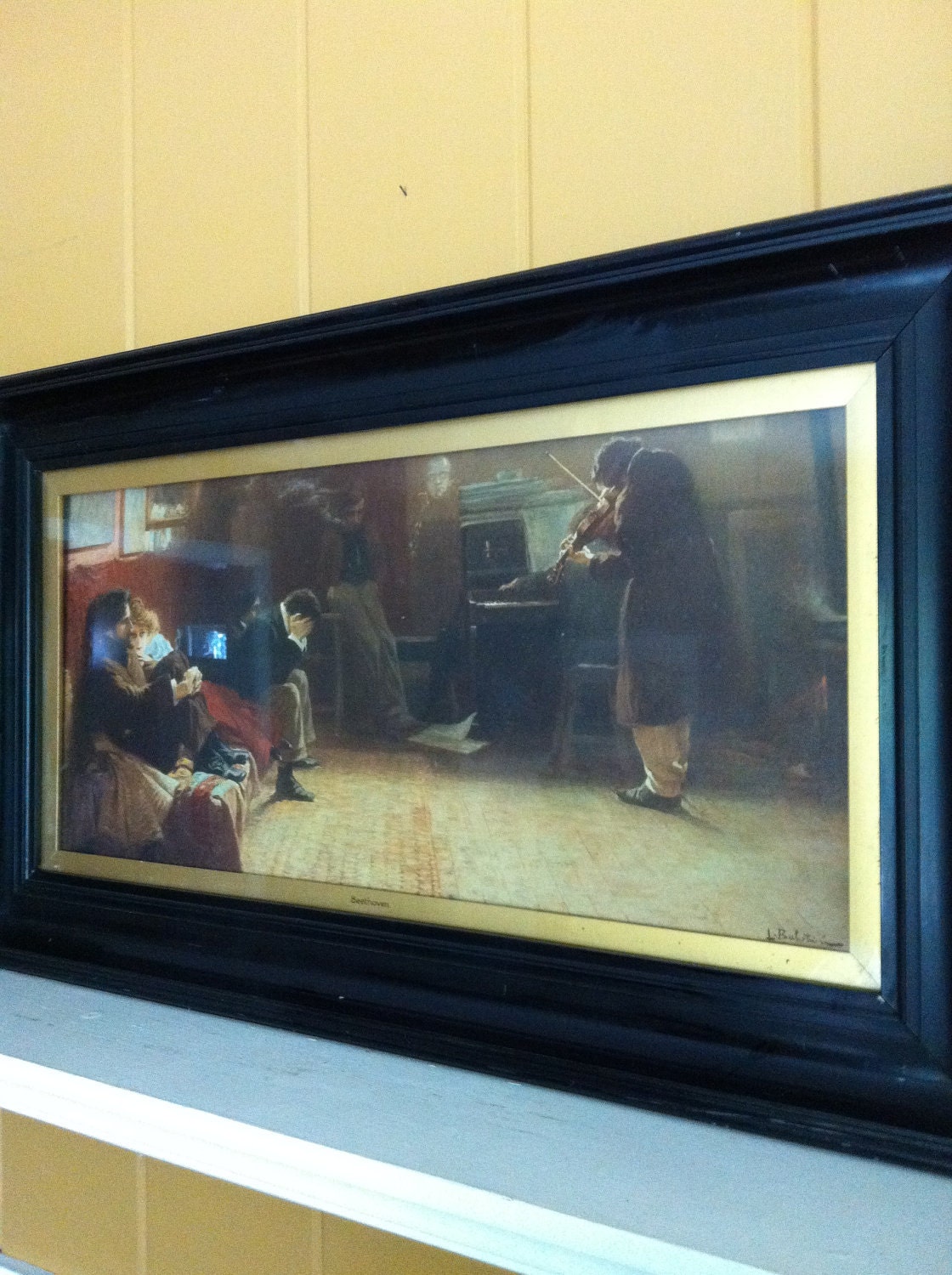 Beethoven...Framed in London England....Gladwell & Company.....Picture / Print