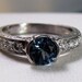 Fabulous Vintage Platinum .95 ct. Montana Sapphire Diamond Ring