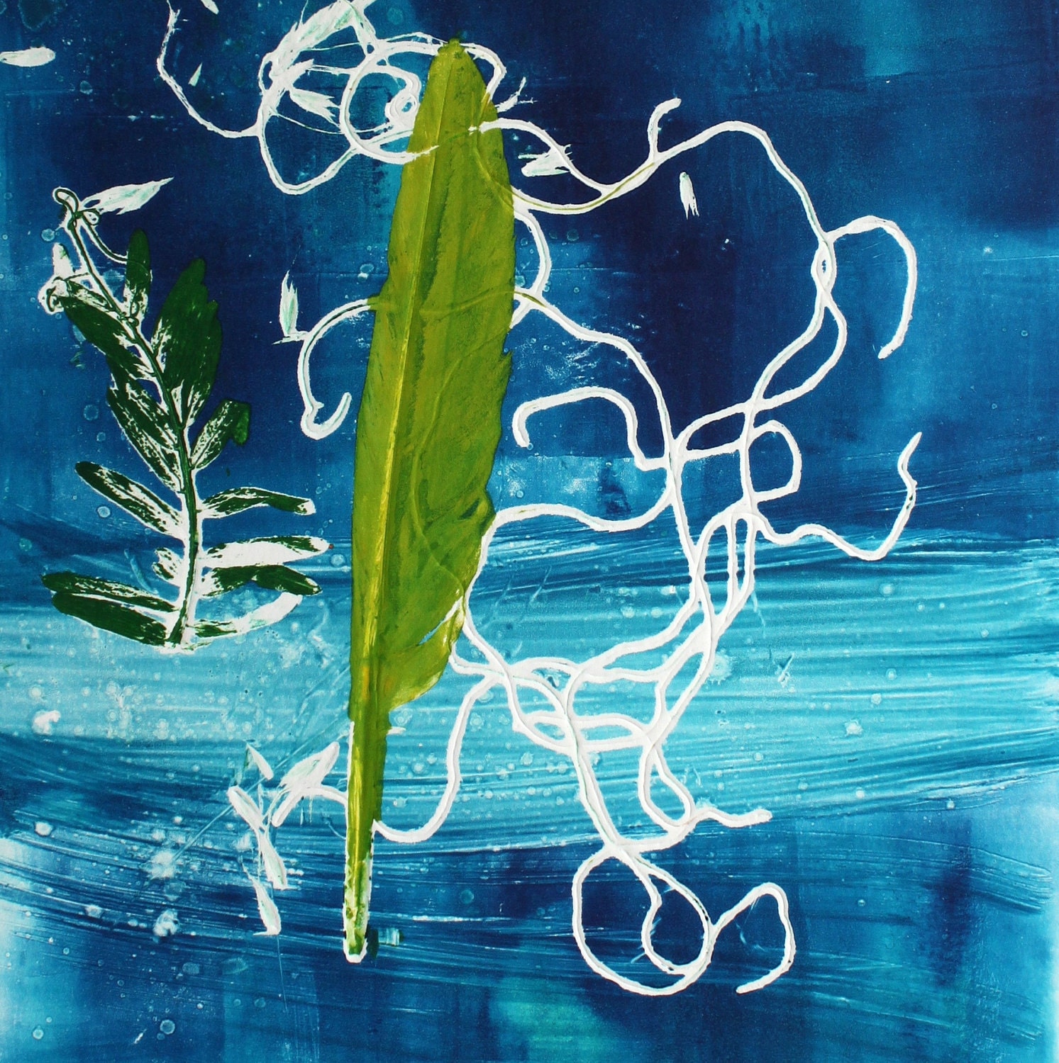 Under Water - Signed Original Monoprint