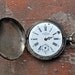 Antique Sterling Silver 0.875' pocket watch case with movement and circle..TOBIAS.