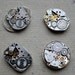 Lot of 4 vintage small watch movements with dial.