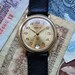 Vintage Soviet mechanical wristwatch "Raketa".Gold plated.