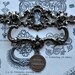 Vintage metal key hole plate,escutcheon.