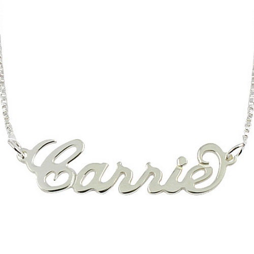 Personalized Name Necklace 925 Sterling Silver - Carrie Style Choose Any Name