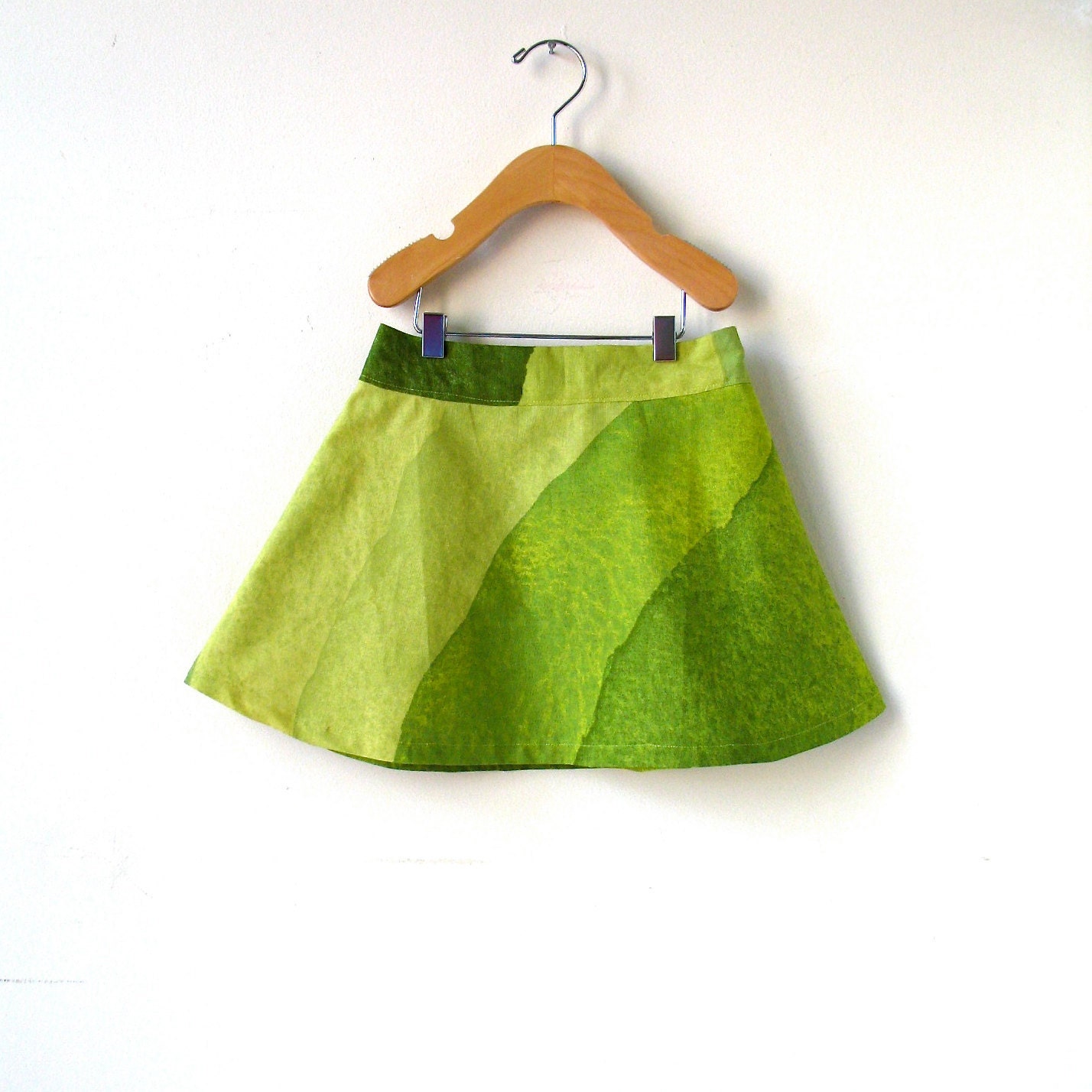 Girls Size 4 Marimekko Skirt- Green Waves