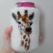 Felted Giraffe can cozy - koozie
