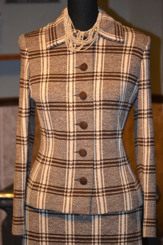 1940 era Brown Plaid Suit