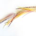Long Single Feather Earring & Extension Clip "Summer Awakening" Ombre, White, Pink Grizzly, Yellow, Purple, Orange, Wear Two Ways